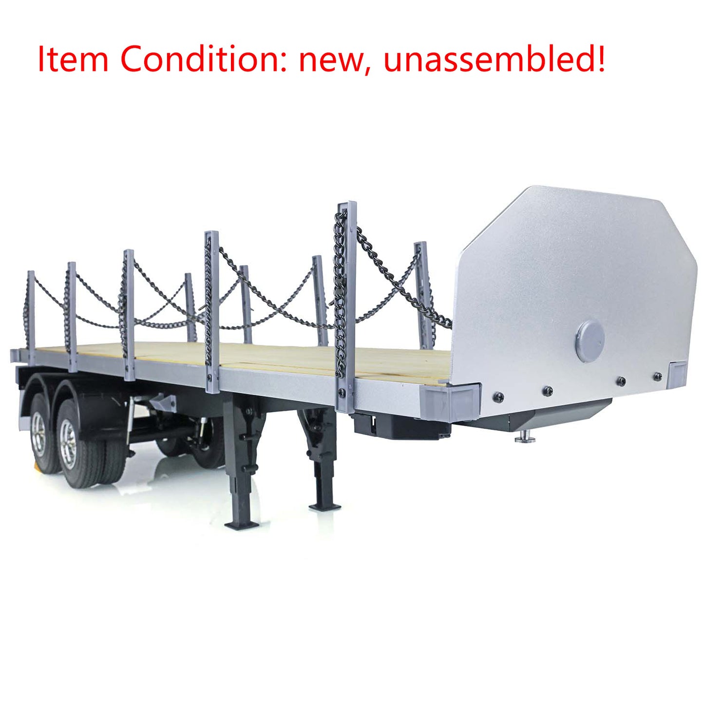 Fast Shipping TOUCAN 1/14 2Axle RC Tractor Flatbed Semi Trailer Truck for DIY TAMIYA Model