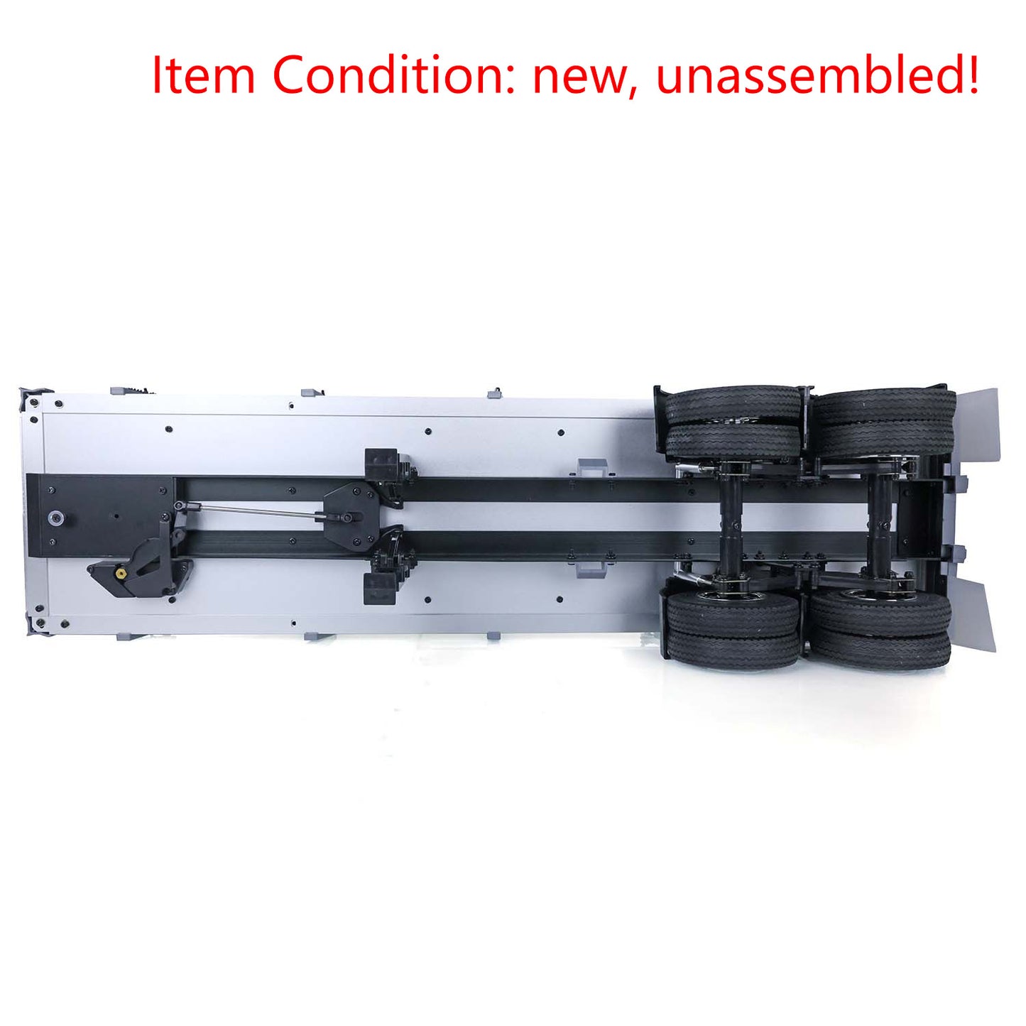 Fast Shipping TOUCAN 1/14 2Axle RC Tractor Flatbed Semi Trailer Truck for DIY TAMIYA Model