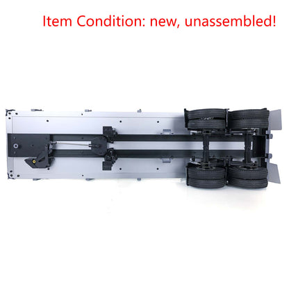 Fast Shipping TOUCAN 1/14 2Axle RC Tractor Flatbed Semi Trailer Truck for DIY TAMIYA Model