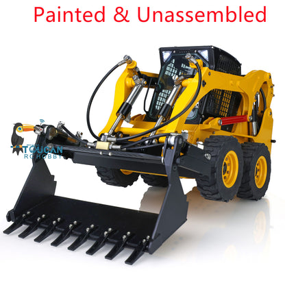 LESU 1/14 RC Metal Hydraulic Aoue LT5H Painted Unassembled Wheeled Skid Steer Loader A0008