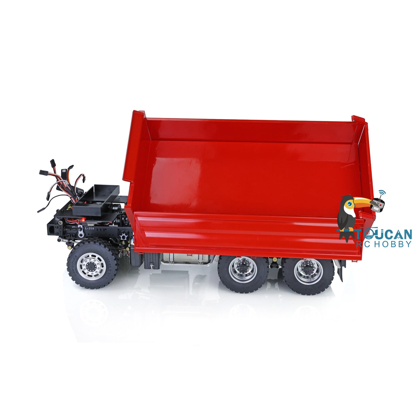 LESU 1/14 6x6 3 Axles Metal Hydraulic Three-way RC Tipper Dumper Truck A0009