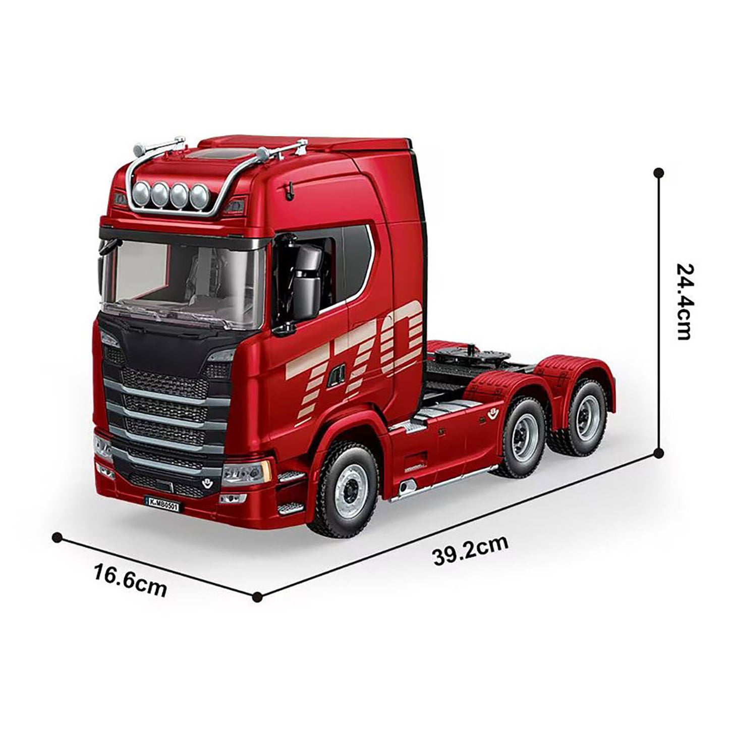Fast Shipping 770S Plastic 1/18 RC Tractor Truck Toys Finished Model RTR 7.4V Battery Radio 19CH Light Sound Effects Remote Control Lorry Car