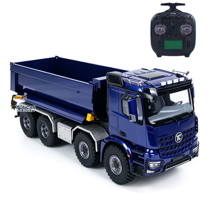 MD 1/14 8*8 Metal RC Hydraulic Dump Truck 3348 2Speed Remote Control Tipper Differential Locks Brushless Motor Radio Light Sound
