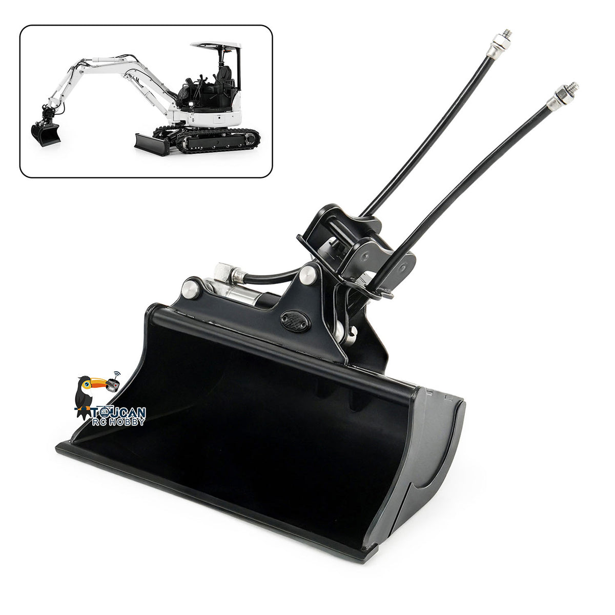 Metal Manual Quick Release Coupler Log Grapple Clamp Sieve Bucket Ripper for LESU Aoue PC30 B0003 1/14 RC Hydraulic Excavator Remote Control Mini Digger DIY Model