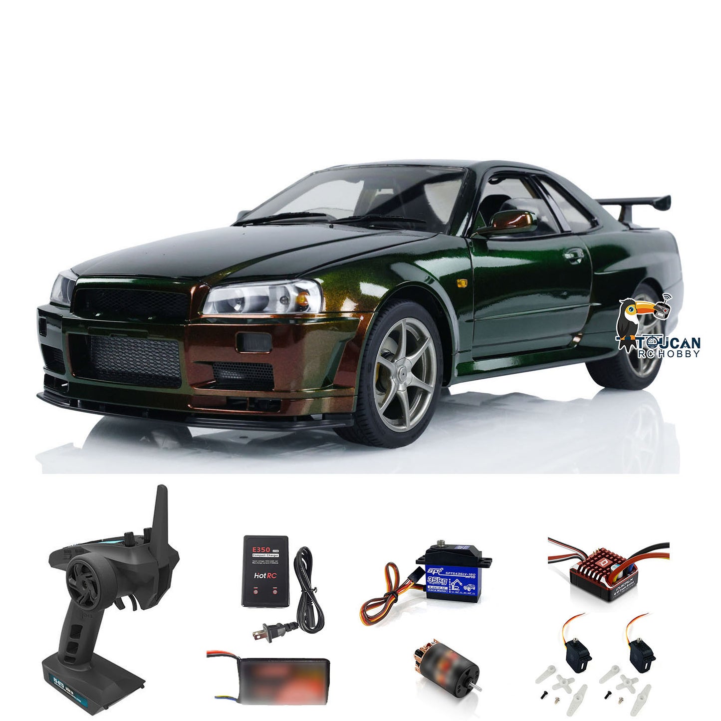 IN STOCK Capo 1/8 RTR 4x4 4WD R34 Assembled Painted RC Racing Drifting Car With Brushed Motor ESC