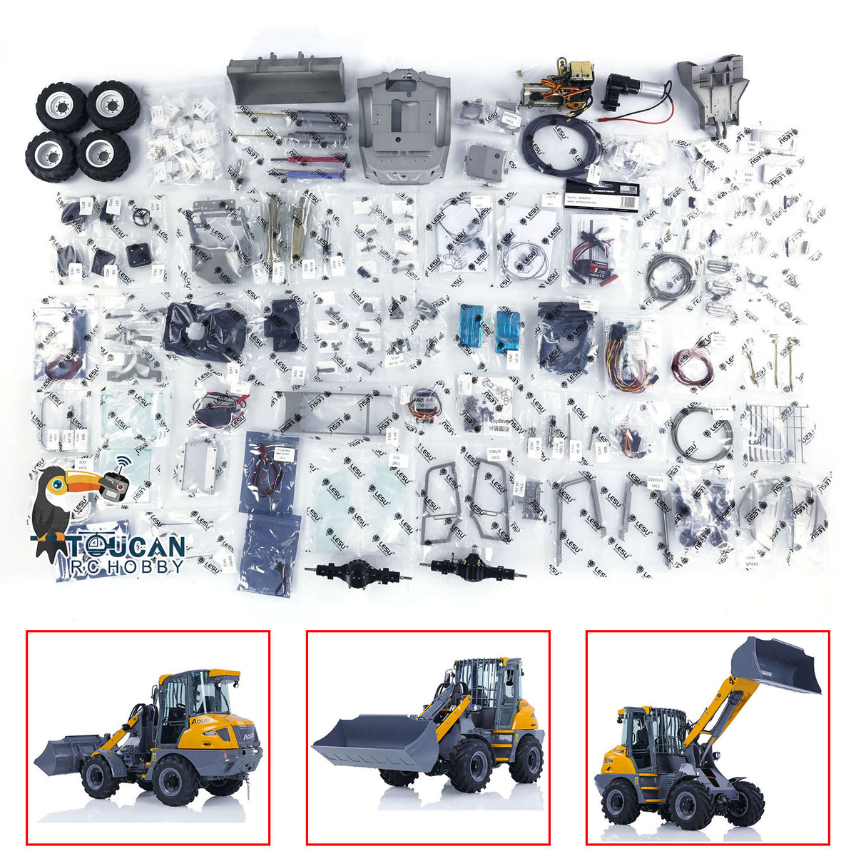 LESU Metal 1/14 RC Hydraulic Loader AOUE-MCL8 Remote Control Car Model Kits