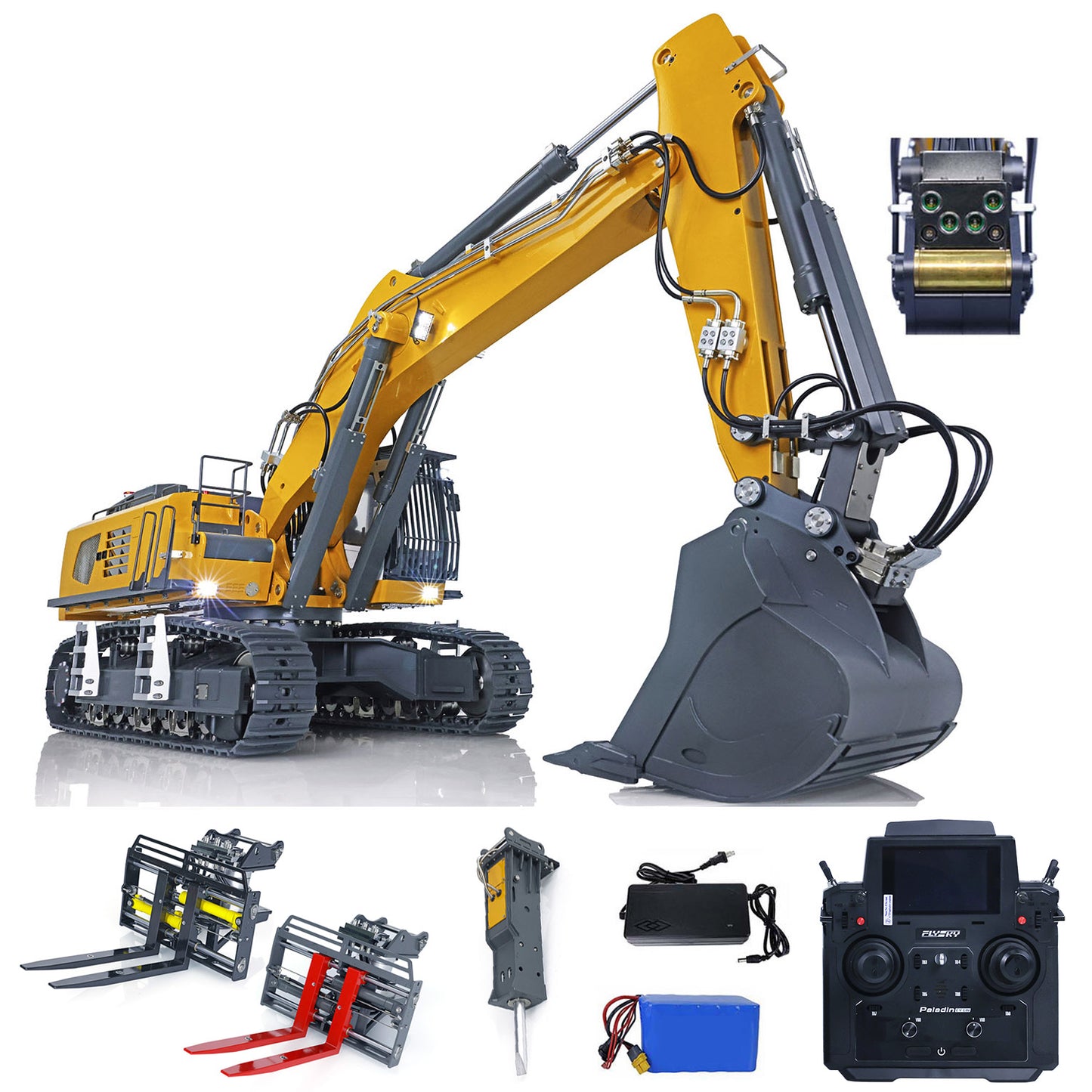 Excavatrice hydraulique en métal Kabolite K970 100S Pro 1/14 RC RTR