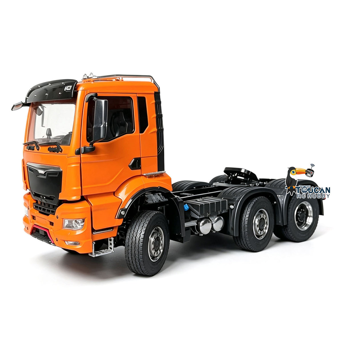 TOUCAN 1/14 Metal 6X6 Remote Control Tractor Truck RC Lorry Car 3Speed Gearbox Wheelhub Reduction Axle Light Sound System ST8 Radio