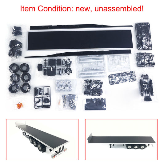 US STOCK TOUCAN RC Chassis Flatbed Semi Trailer for DIY TAMIYA Model 1/14 Tractor Truck