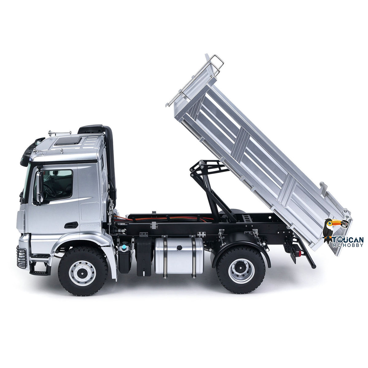 KABO‑5701 1/14 Plastic Screw-Driven RC 4x4 Dump Truck Gray,2-Speed Gearbox,L12 Transmitter,7.4V‑5000mAh Battery & Charger RTR RTR