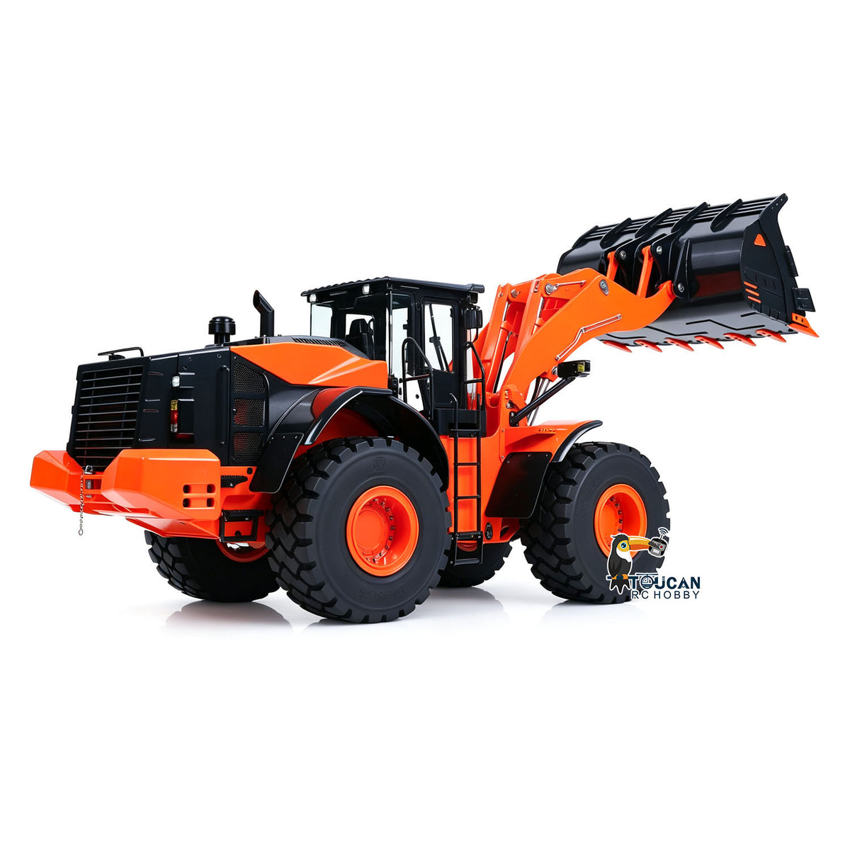JDM 198 1/14 Hydraulic RC Wheel Loader ZW370 Metal Construction Model 4WD Diff Lock 2 Speed Gearbox Brushless Drive Sound Light