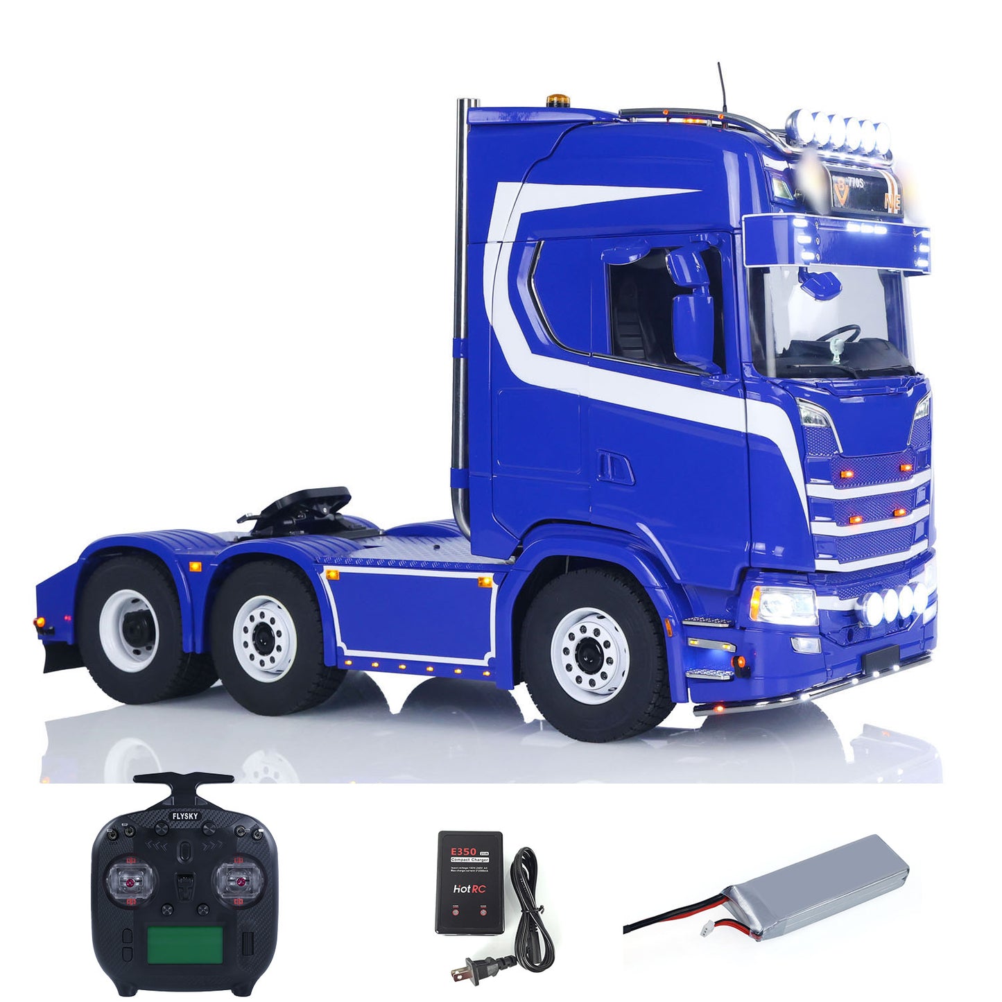 TOUCAN 770S 1/14 RC Tractor Truck 6X6 Metal Chassis Axle Locks 3Speed RTR Smoke Sound Light Unit Cabin Suspension ST8