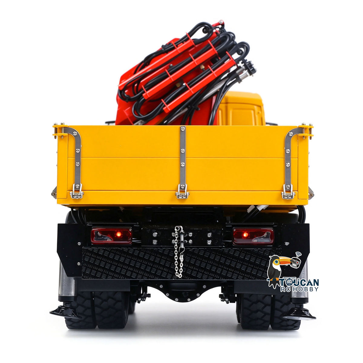 LESU Metal 1/14 RC Hydraulic Crane Truck 8X8 3Speed Remote Control Lorry Model 7CH Valve 6 Outriggers Light Sound Axle Diff Lock