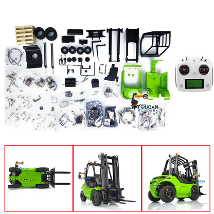 LESU Metal 1/14 Aoue Unassembled Hydraulic Forklift A0002 With RC System