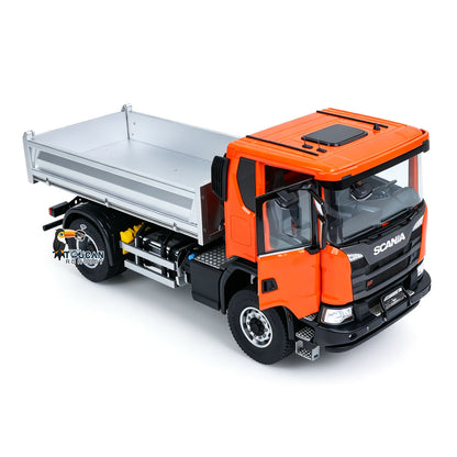 Double E 1/14 4WD Electric Lifting RC Dump Truck E022 2Speed Tipper 500G Full Metal Axle Magnetic High Roof Battery Radio Light