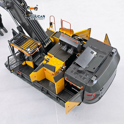 1/14 Metal RC Hydraulic Excavator EC950 Dual Pump Digger Model 8CH Valve Hydraulic Lifting Counterweight Ripper Light Sound
