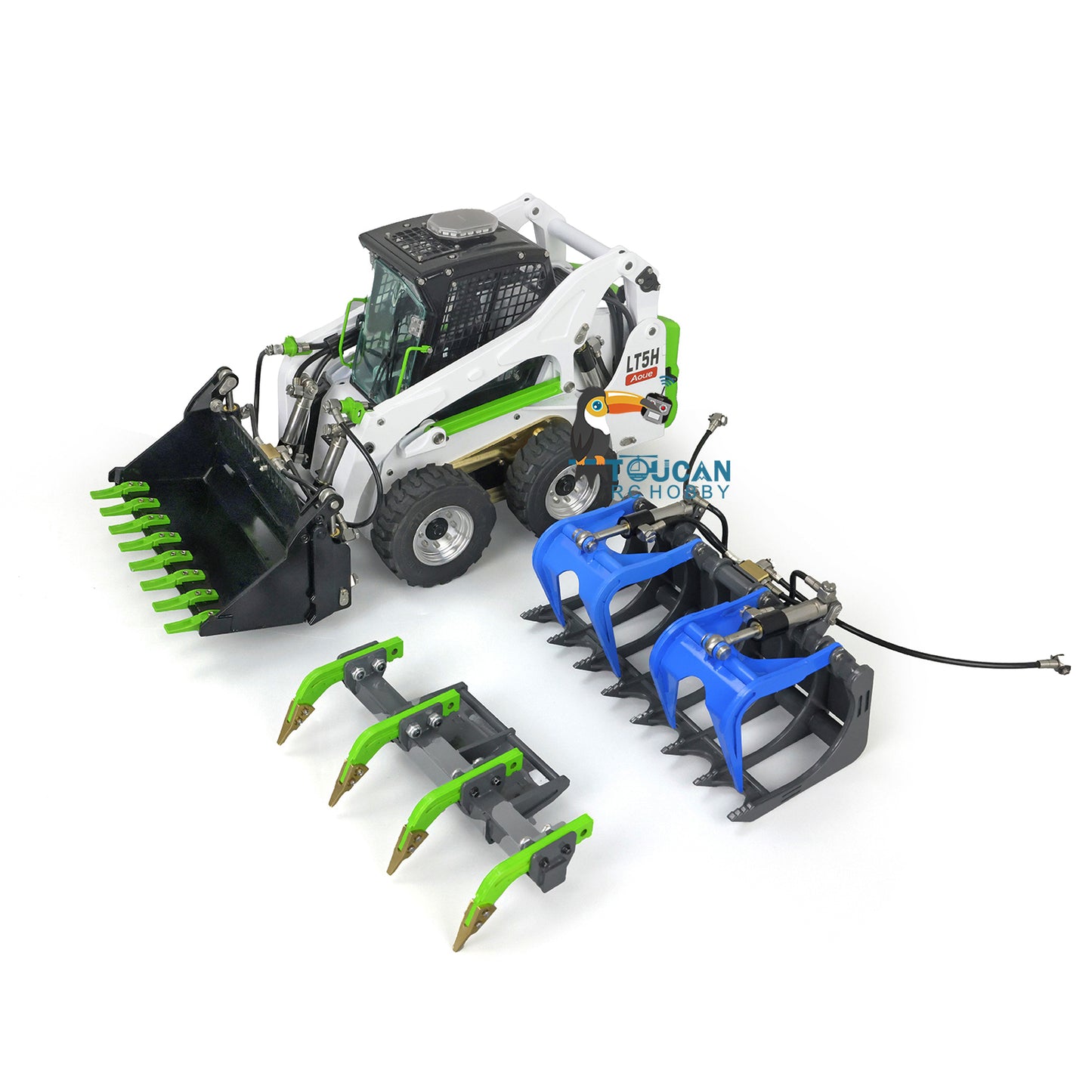 LESU 1/14 Wheeled Skid Steer Hydraulic RC Loader Aoue LT5H