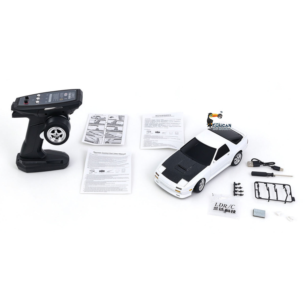 LDRC LD1802 1/18 4*2 RX7 RC Racing Car RWD Gyroscope