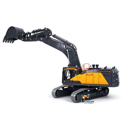 1/14 Metal RC Hydraulic Excavator EC950 Dual Pump Digger Model 8CH Valve Hydraulic Lifting Counterweight Ripper Light Sound