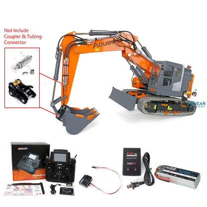 LESU 1/14 Aoue Metal ET26L Painted Assembled RTR Hydraulic Three-section RC Excavator B0012 With Crystal Display