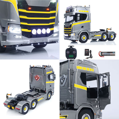 TOUCAN 1/14 RC Tractor Truck 770S RTR 3Speed Lorry 6X6 Metal Chassis Axle Locks Smoke Sound Light Chassis Suspension ST8 Battery