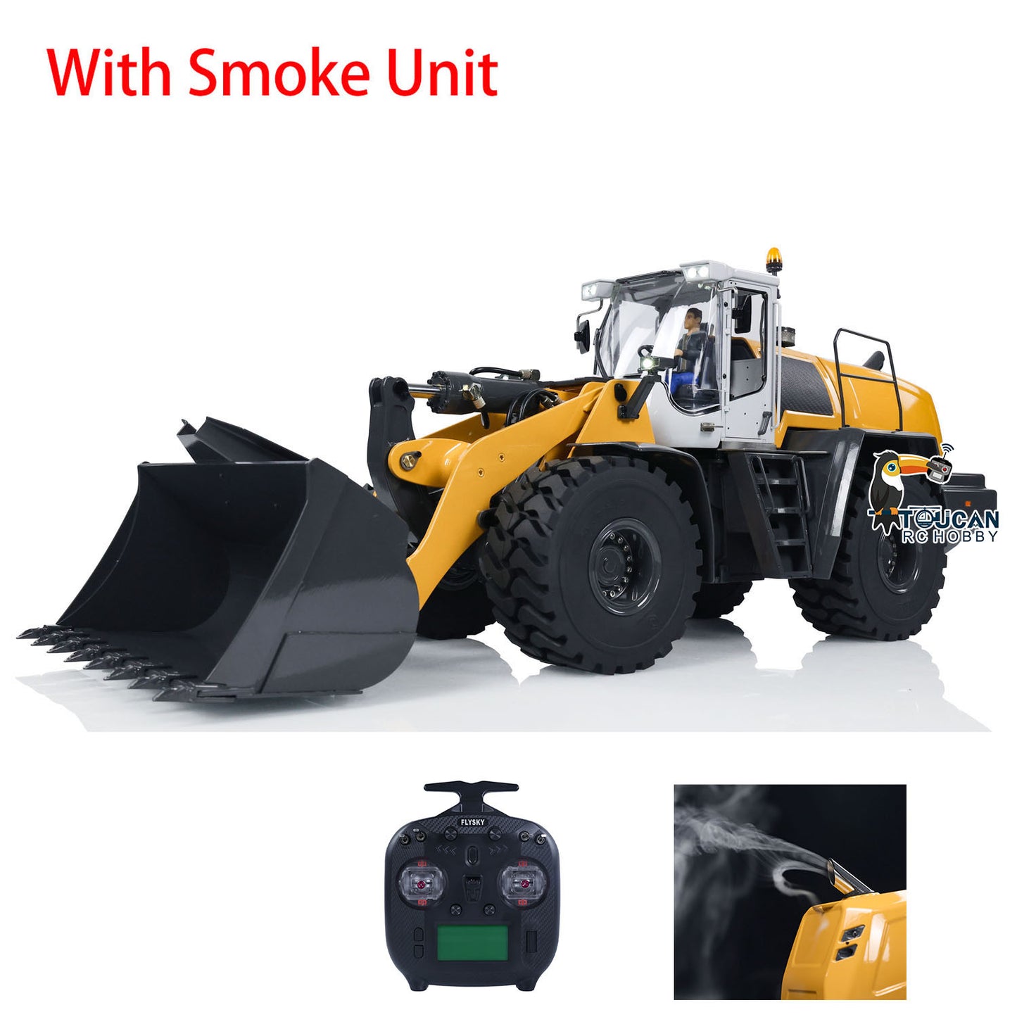 XDRC 1/14 Metal PNP RC Hydraulic 580 Wheeled Loader With Smoke System