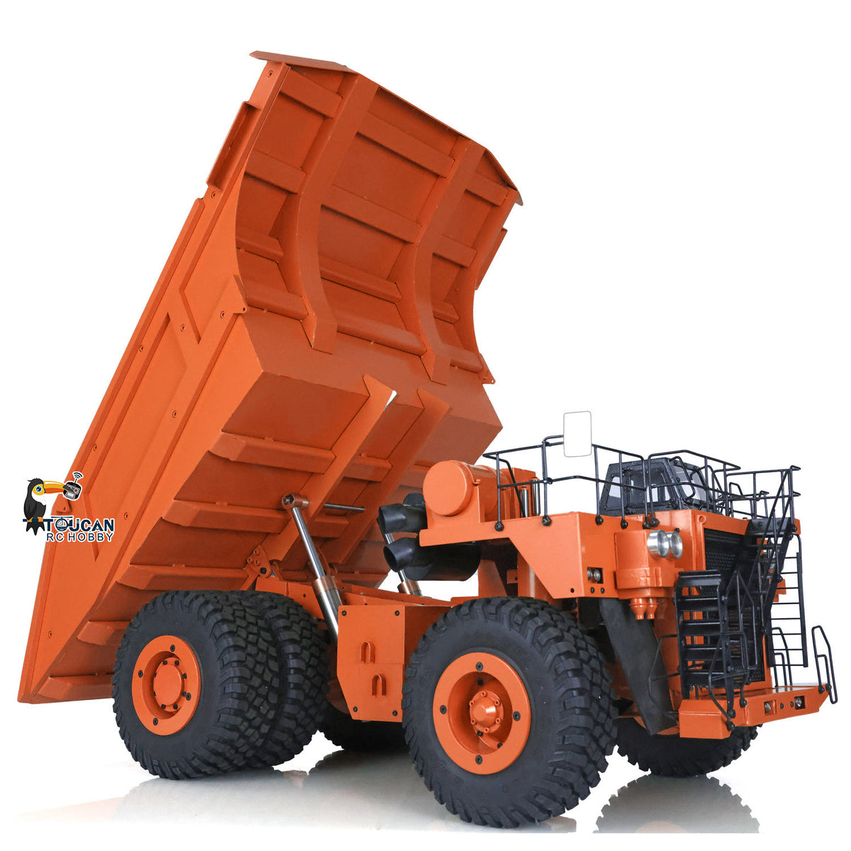Metal 1/20 RC Hydraulic Mine Truck 793D Heavy Duty Remote Control Dumper RTR 2Speed Gearbox Flysky I6X Radio Light System