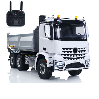 US STOCK 3348 Metal Chassis 1/14 RC Hydraulic Dumper 2Speed Gearbox Radio Controlled Tipper Model Car Differential Axle Light Sound Radio