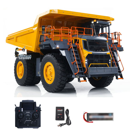 LESU Aoue R100E 1/16 Metal Hydraulic RC Mining Dump Truck with Flysky PL18EVLite Radio Controller Light System