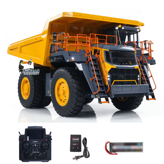 LESU Aoue R100E 1/16 Metal Hydraulic RC Mining Dump Truck with Flysky PL18EVLite Radio Controller Light System