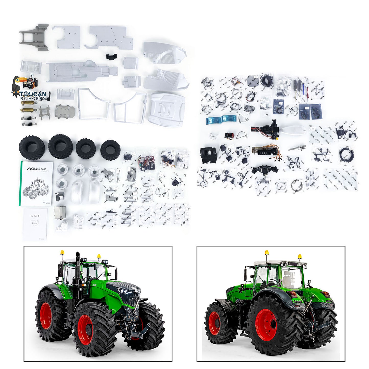 LESU AOUE 1050 1/14 4*4 Metal Hydraulic RC Tractor Radio Control Car KIT/PNP/RTR Optional Versions