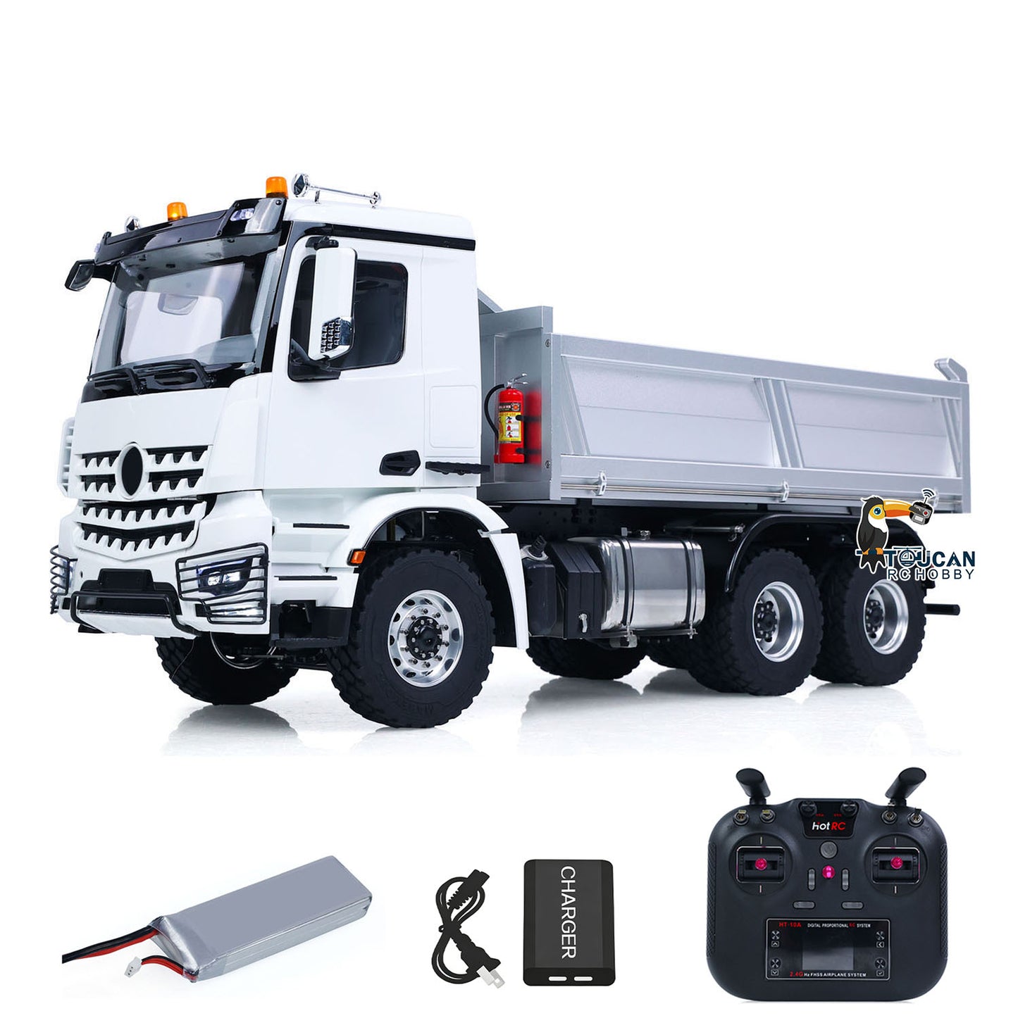 6X6 Metal Chassis 3348 RC Hydraulic Dumper 1/14 Radio Controlled Tipper NO Lock Light Sound Radio Battery Construction Truck RTR