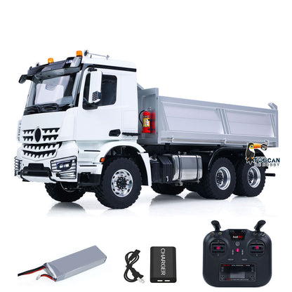 6X6 Metal Chassis 3348 RC Hydraulic Dumper 1/14 Radio Controlled Tipper NO Lock Light Sound Radio Battery Construction Truck RTR
