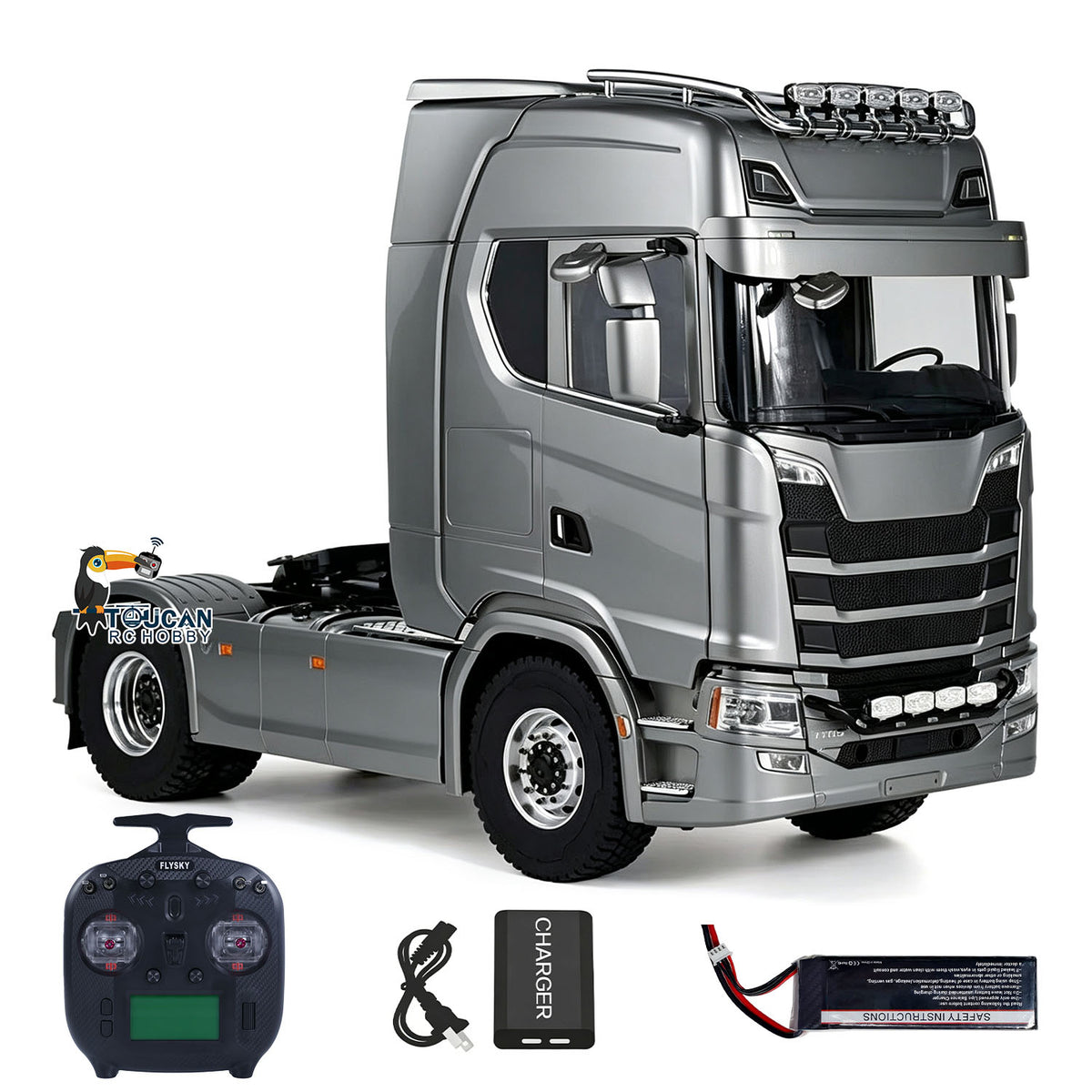 MD 2Speed 1/14 4WD Metal Radio Control Tractor Truck 770S Differential Locks RC Lorry Car HobbyWing ESC Lights Sounds RTR Model
