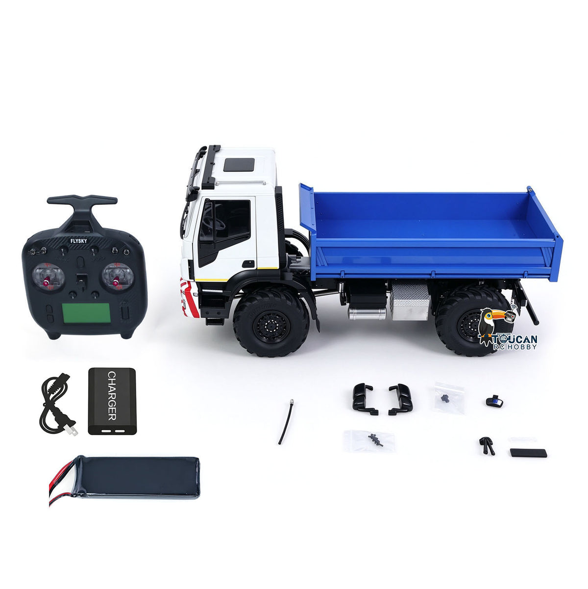 MD 1/14 4x4 Metal Radio Control Hydraulic Dumper Trucks 2Speed Gearbox Differential Locks RC Tipper Light Sound RTR Model