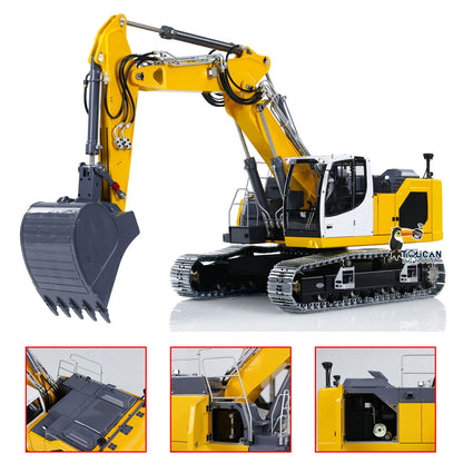 EN STOCK LESU LR945 1/14 Kits d'excavatrice hydraulique RC à 3 bras PNP RTR