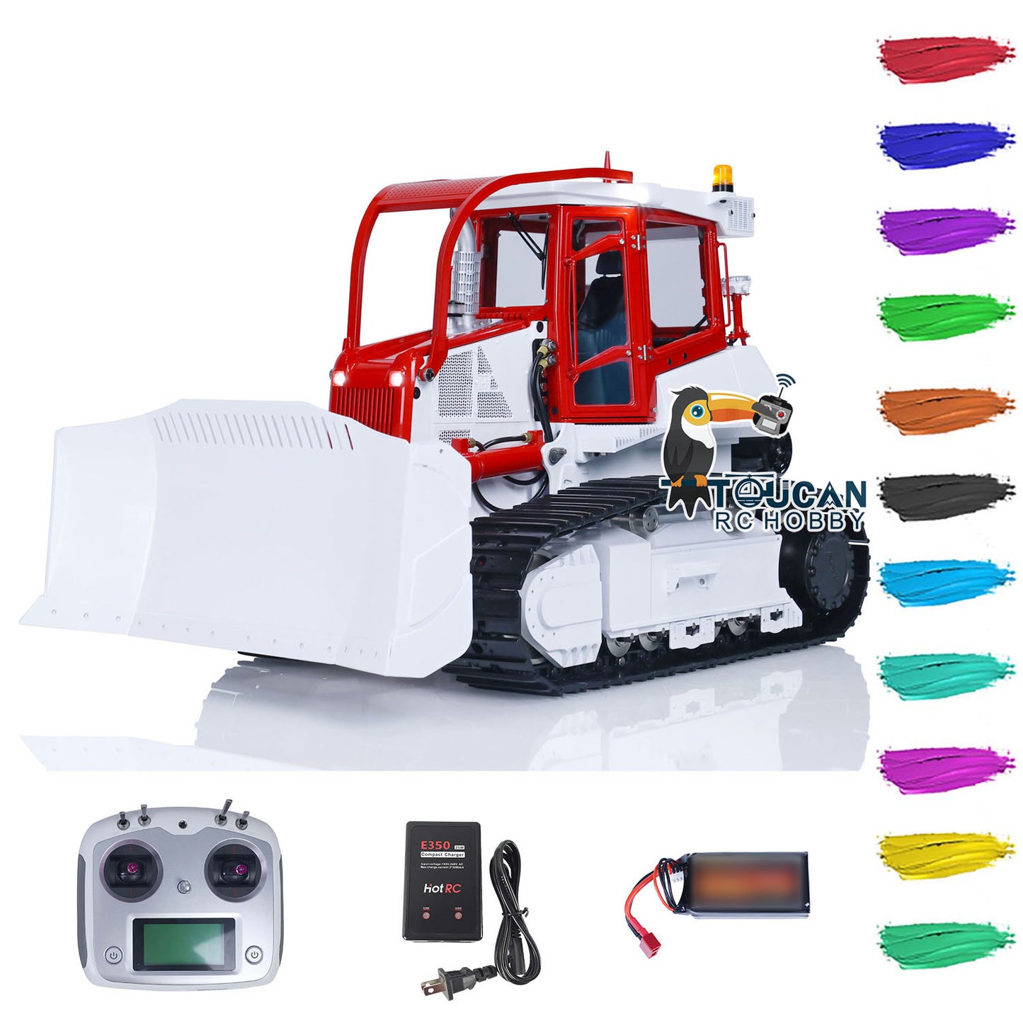 1/14 Hydraulic RC Bulldozer LESU Aoue 850K Metal I6S Remote Control Dozers Model