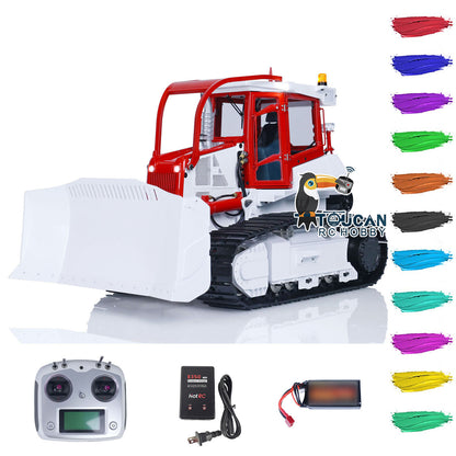 1/14 Hydraulic RC Bulldozer LESU Aoue 850K Metal I6S Remote Control Dozers Model