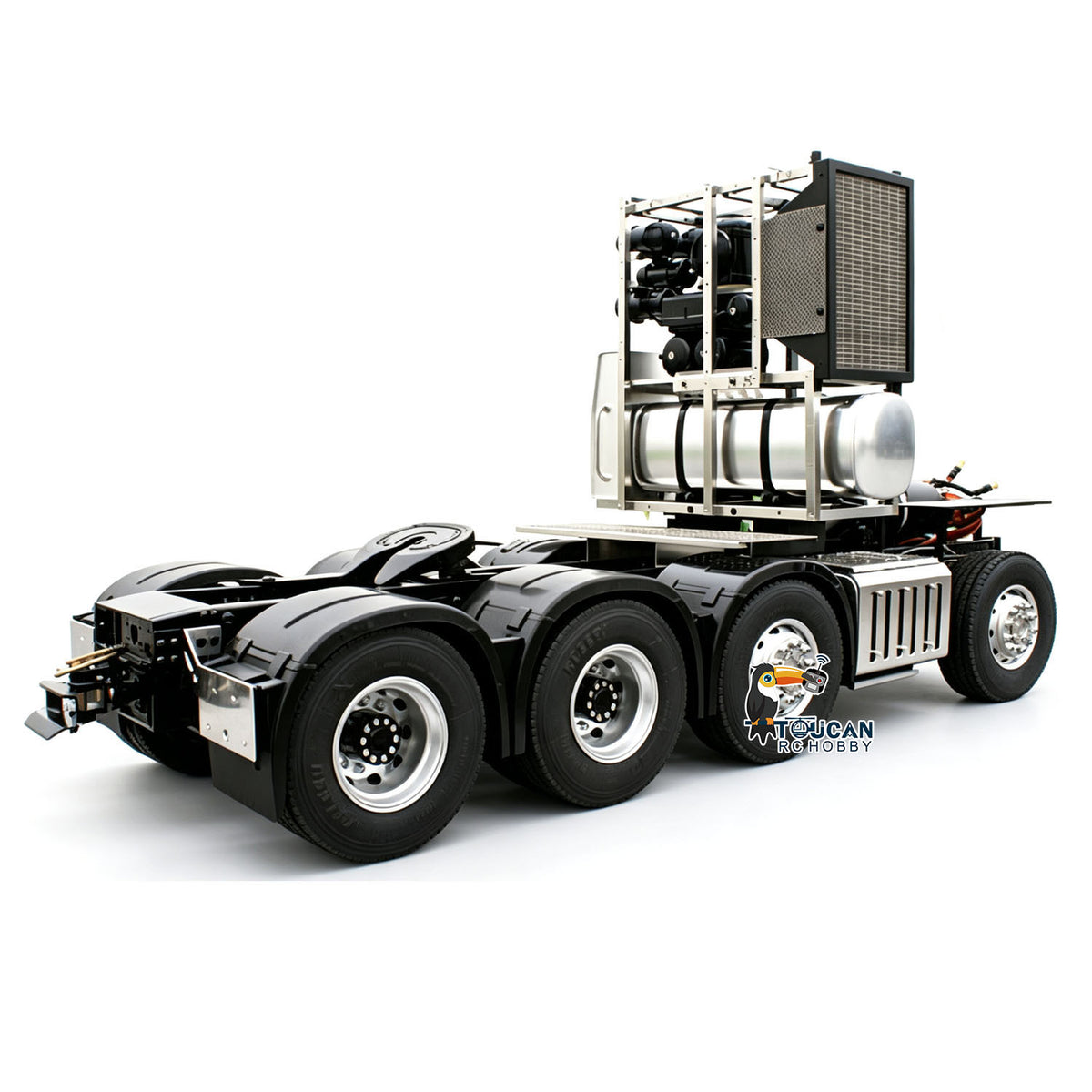 TOUCAN RC HOBBY LESU Metal RC Assembled Heavy-duty Chassis for 1/14 Scale 1851 3363 Tractor Truck 3 Speed Transmission Highline Equipment Rack Truck UpgradeParts