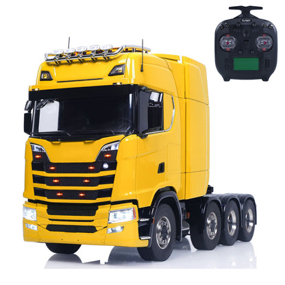 8X8 1/14 RC Tractor Truck 770S Metal Transmission W/ Transfer Case 3Speed Gearbox Light Sound System Painted Model No Charger