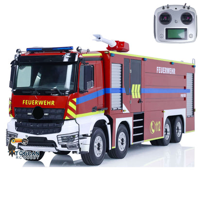 EN STOCK 1/14 Camion de pompiers télécommandé 8x4 RC Modèle de lutte contre les incendies