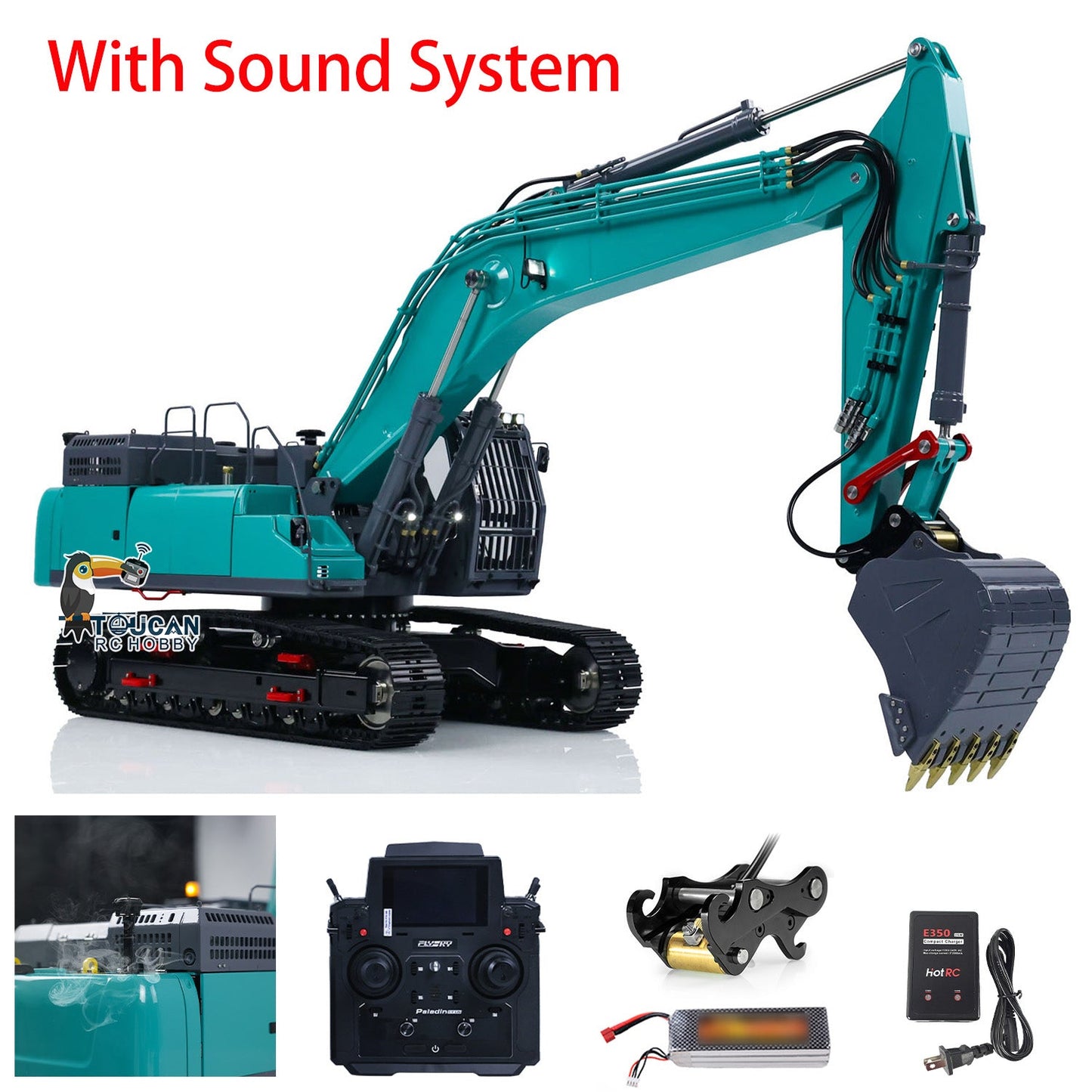 IN STOCK 1/14 LESU SK5LC RC Hydraulic Painted Assembled Excavator B0018 With Sound System Smoke Quick Coupler