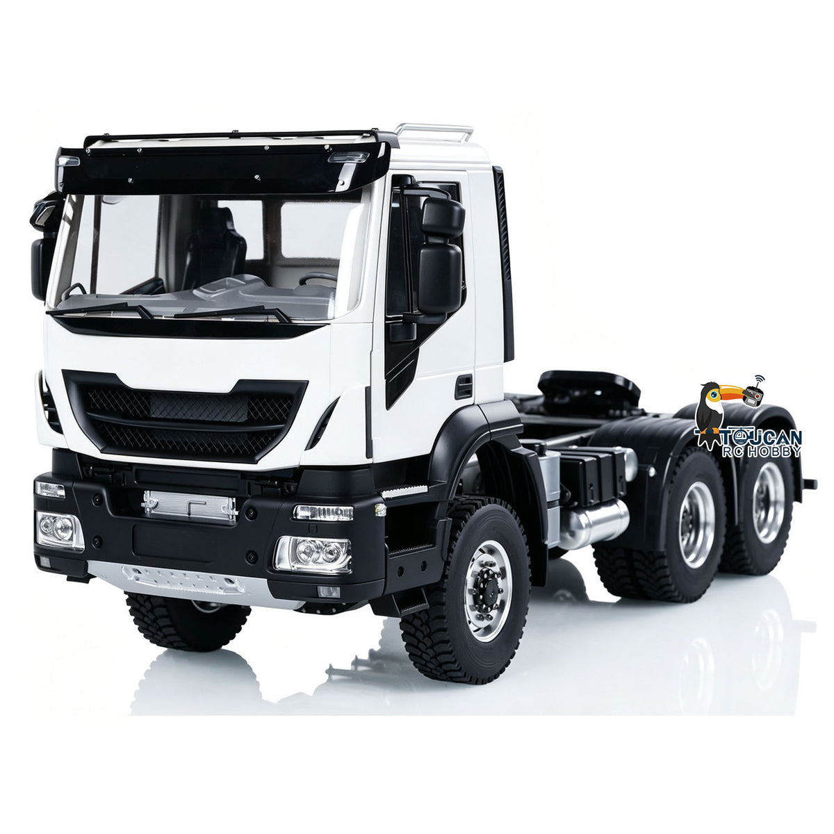 Camion tracteur RC en métal 1/14 6x6 PNP avec boîte de vitesses à 2 vitesses