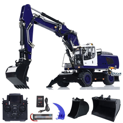 1/14 946-3 Wheeled RC Hydraulic Excavator RC Digger PL18EV Transmitter Tiltable Bucket