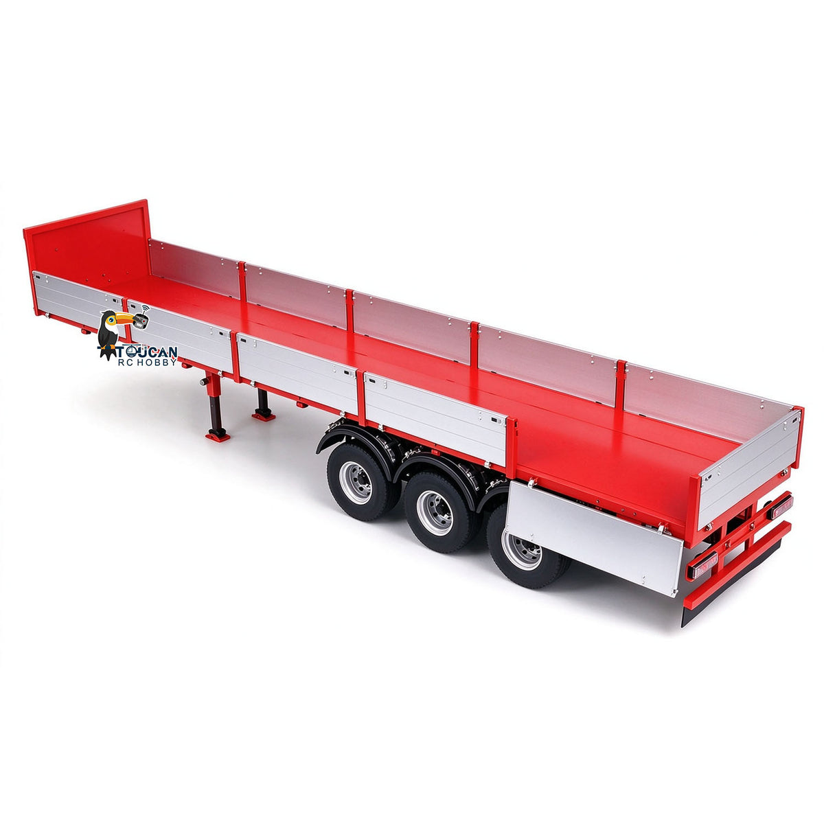 TOUCAN Painted 3-Axle Metal Semi Trailer Support Legs For 1/14 RC Tractor Truck Remote Control Lorry Car Model BM214 Forklift