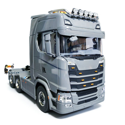 770S 1/14 6X6 RC Tractor Truck Liftable Rear Axle Wheel Hub Reduction Differential Locks Hobbywing ESC Flysky ST8 Light System
