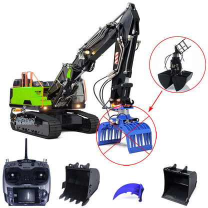 MTM 1/14 RC PNP EC380 3-Arm Metallkettenbagger mit hydraulischer Zweischalengreiferschaufel