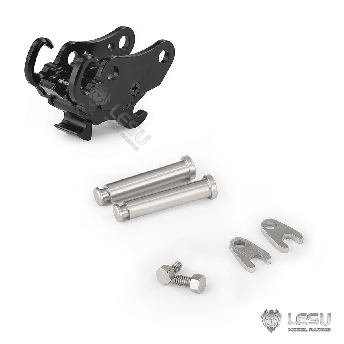 Metal Manual Quick Release Coupler Log Grapple Clamp Sieve Bucket Ripper for LESU Aoue PC30 B0003 1/14 RC Hydraulic Excavator Remote Control Mini Digger DIY Model