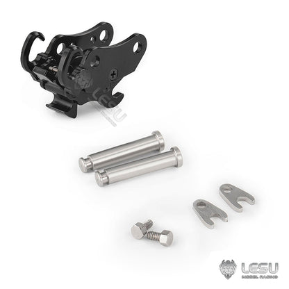 Metal Manual Quick Release Coupler Log Grapple Clamp Sieve Bucket Ripper for LESU Aoue PC30 B0003 1/14 RC Hydraulic Excavator Remote Control Mini Digger DIY Model