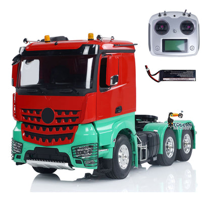 6x4 1/14 RTR Remote Control Tractor Truck 3-speed Gearbox Flysky I6S Radio System Sounds Lights
